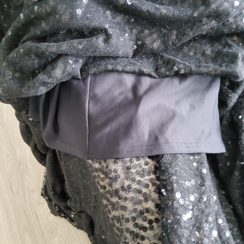 Selkie Black Princess Sequin Gown - Picture 10 of 16